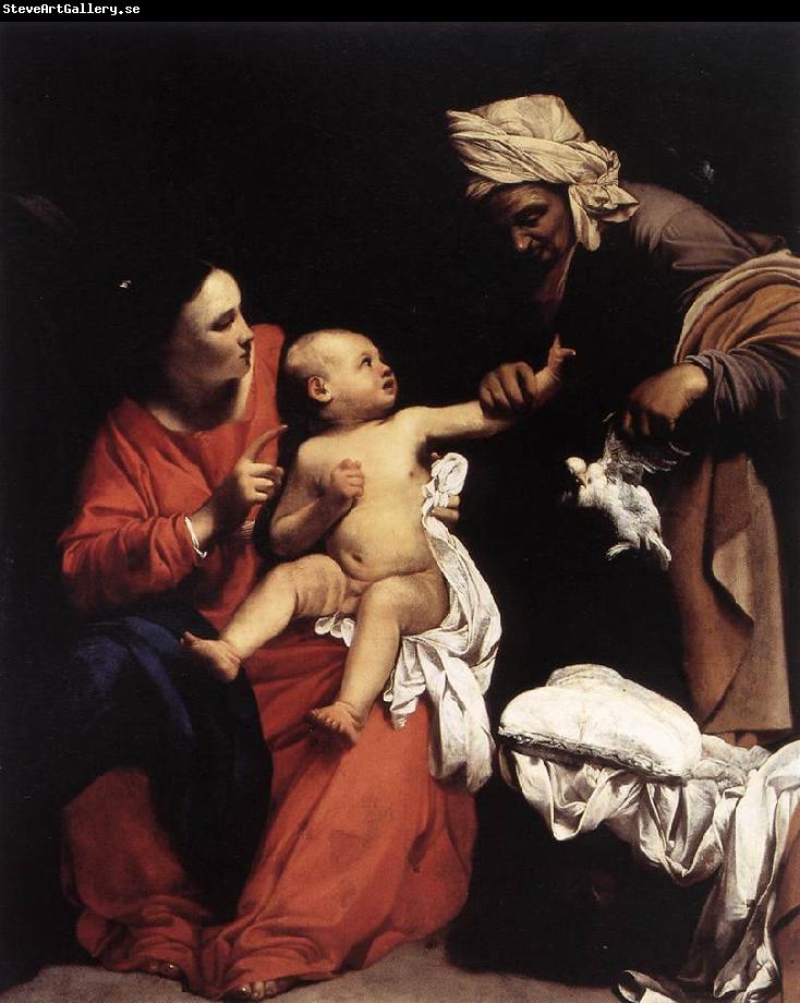 SARACENI, Carlo Madonna and Child with St Anne dt